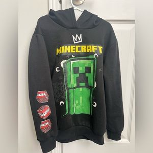 Minecraft Creeper Hoodie with TNT Sleeve Kids US Size Medium 7-8